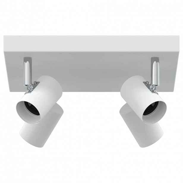 vidaXL Stropní bodové světlo s reflektory Bílá 26 x 26 x 11,5 cm Kov