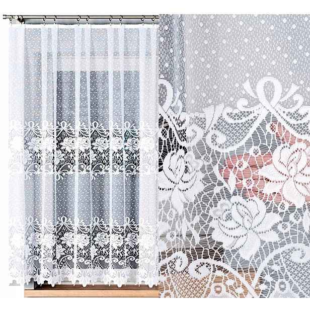 Záclona 400x160 cm rovná (hotová) s lemováním