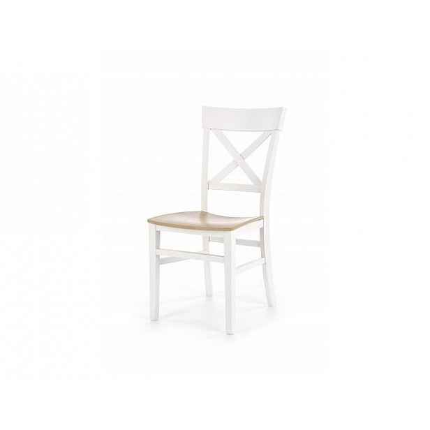 Jídelní židle TUTTI dub medový / bílá HALMAR