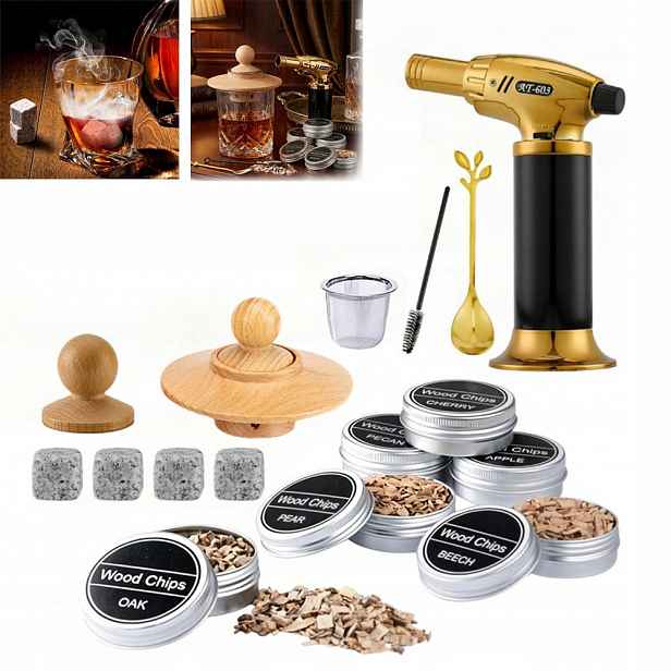 Sada na uzení Whisky Smoker Gadget Dárek pro muže na Valentýna