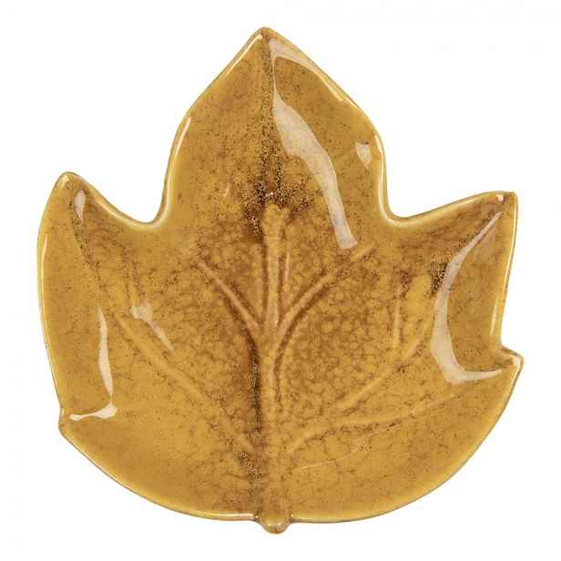 Dekorační keramický talířek ve tvaru listu Retro Uniq - 14*13*2 cm Clayre & Eef