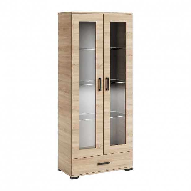 MASSENO VITRÍNA ALBANO 80/186/40 cm Dub Sonoma