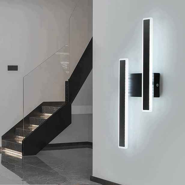 Nástěnné Led svítidlo, interiérové, černé, moderní, 19W, 3000K-6500K