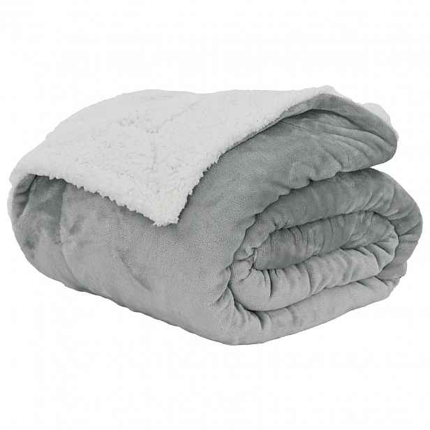 vidaXL Přehoz Šedá 130 x 150 cm 1 kg Fleece