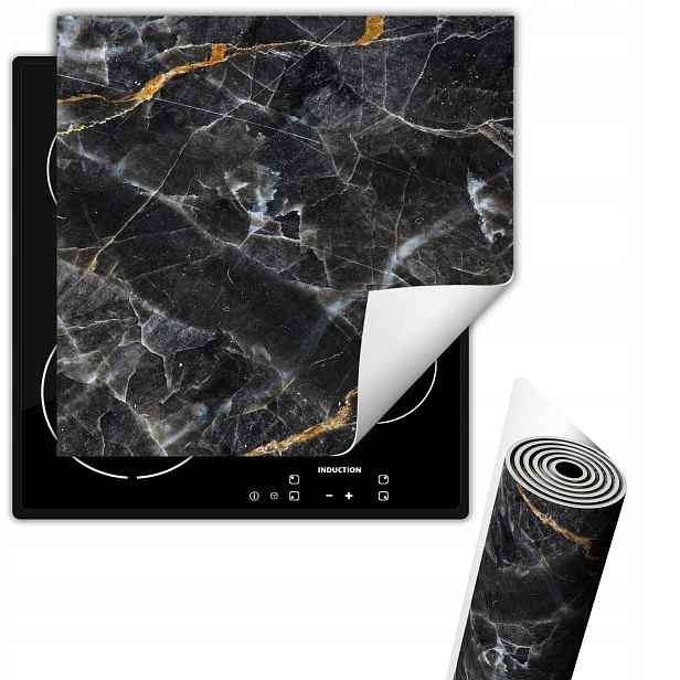 Vinylová Ochranná Podložka Na Indukční Desku 50x52 Černý mramor