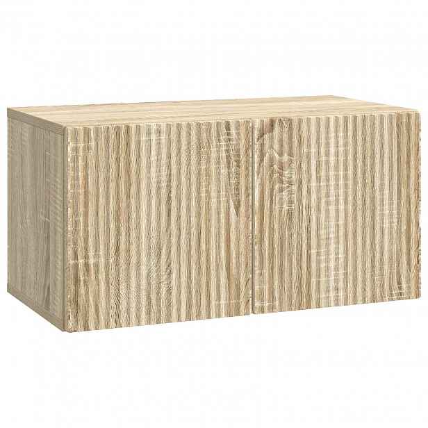 vidaXL Nástěnná TV skříň 59,5 x 31 x 30 cm Dub sonoma Kompozitní dřevo
