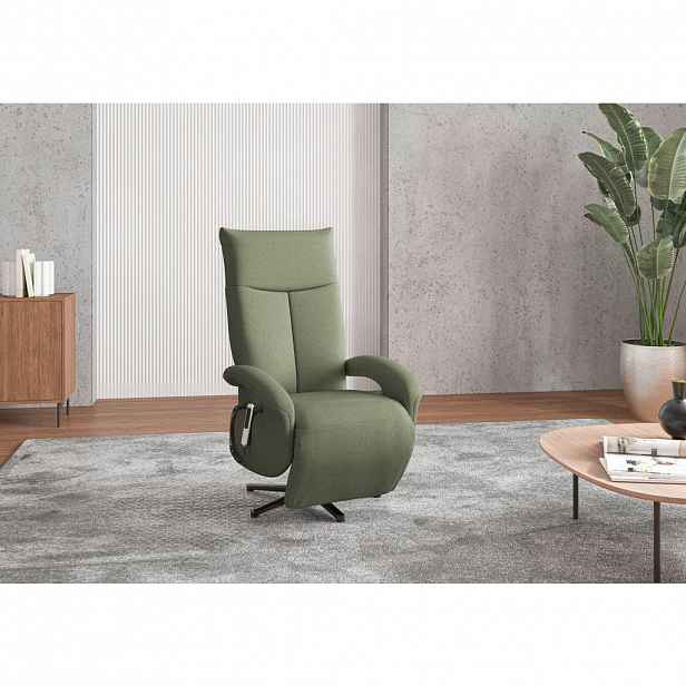 Sit & More KŘESLO, textil, olivově zelená
