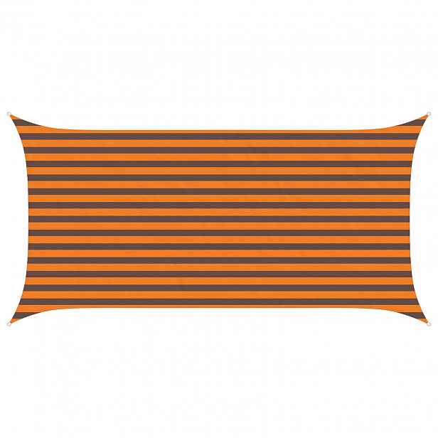 vidaXL Sluneční plachta Oranžová a hnědá 2 x 4 m 100% polyester Oxford