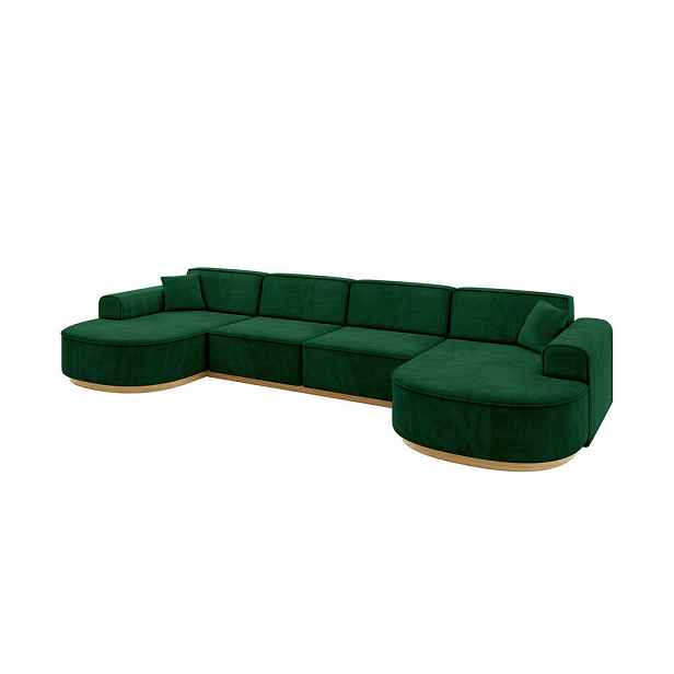 ALTDECOR SEDACÍ SOUPRAVA ve tvaru U MARI-U2-v2 388x171x83 Zelená Velur