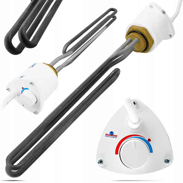 Elektrický Ohřívač Bojleru 3000W s termostatem 5/4'' s regulací teploty Dz-p