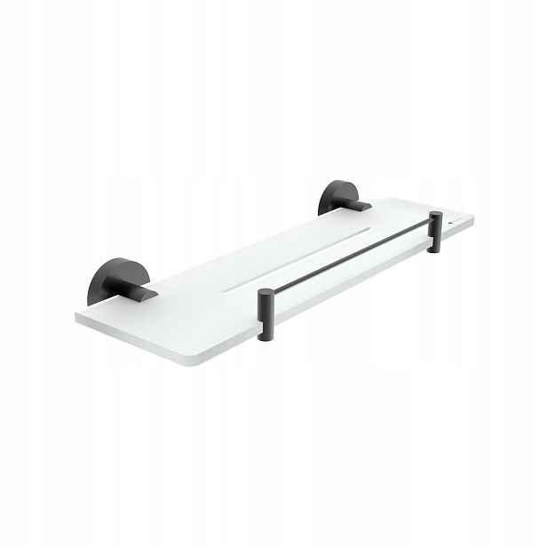 Nimco Unix Černá police do koupelny z plexi 40 cm ohrádka Unc X440-X-90_