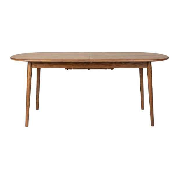 Rozkládací jídelní stůl s přídavnou deskou s deskou v dekoru ořechového dřeva 90x180 cm Twist – Zuiver