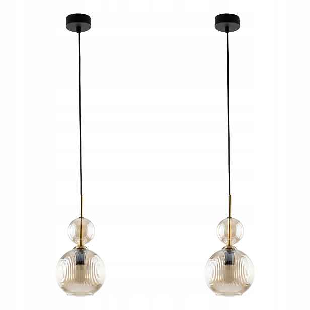 Tk Lighting Sada 2x Závěsná lampa Sophia Cognac 11040