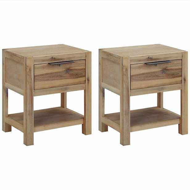 vidaXL Noční stolky se zásuvkami 2 ks 40 x 30 x 48 cm masivní akácie