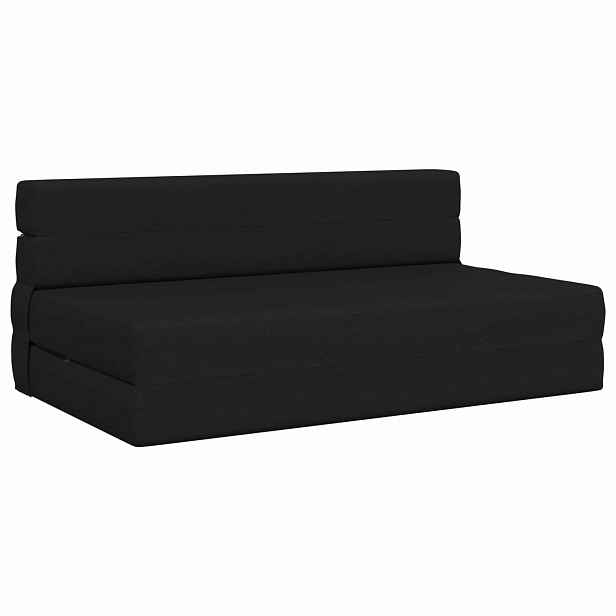 vidaXL Skládací pohovka postel Černá 152 x 86,5 x 60 cm Textil