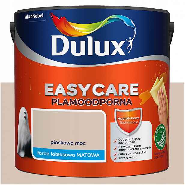 Barva na stěny stropu odolná proti skvrnám Dulux Easycare Písková síla 5L