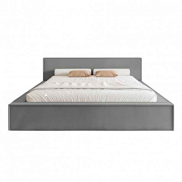 Fedve POLSTROVANÁ POSTEL Mendocino Classic Low 180x200 cm, Šedá