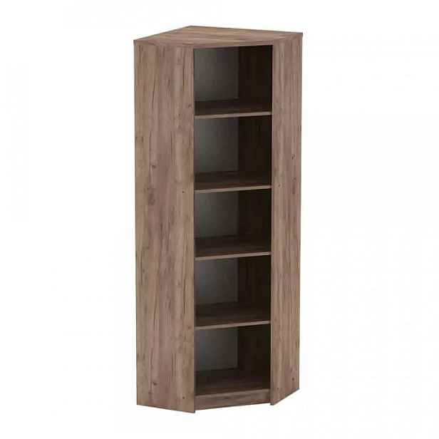 Tempo Kondela Rohový regál JOHAN 2 NEW 09 – kraft dunkel/bíla