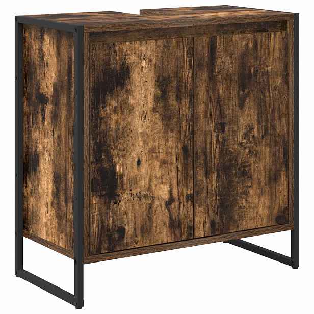 vidaXL Koupelnová skříň Kouřový dub 60 x 30 x 60 cm Kompozitní dřevo