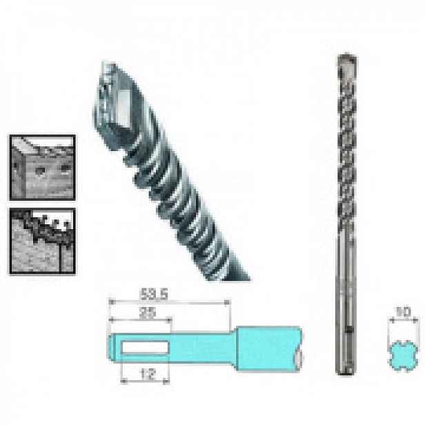 Vrták do kladiv SDS-plus-1 - 6 x 50 x 110 mm