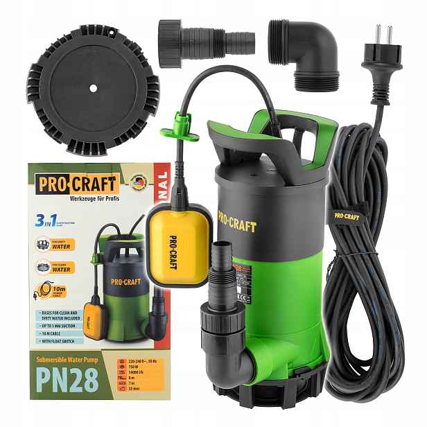 Čerpadlo ponorné Procraft PN28, 750 W,14000 l/h