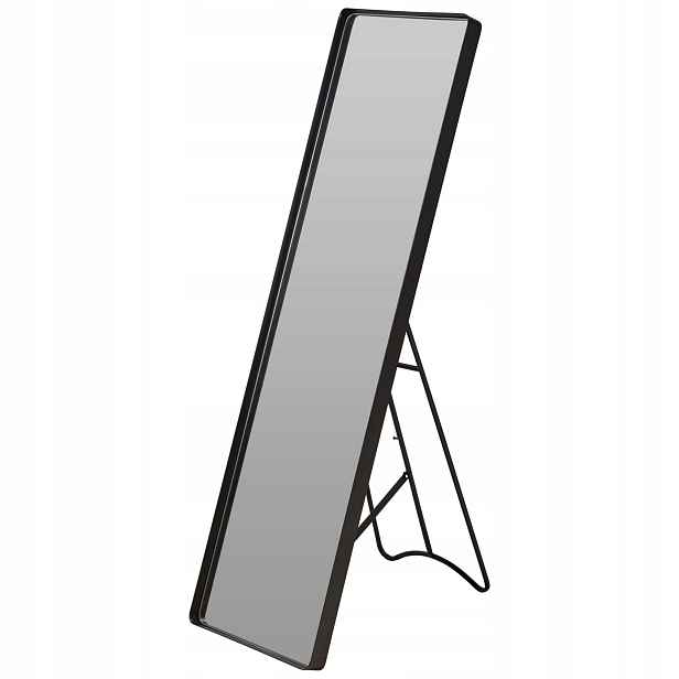 Stojací zrcadlo, 30,5 x 113 cm černé