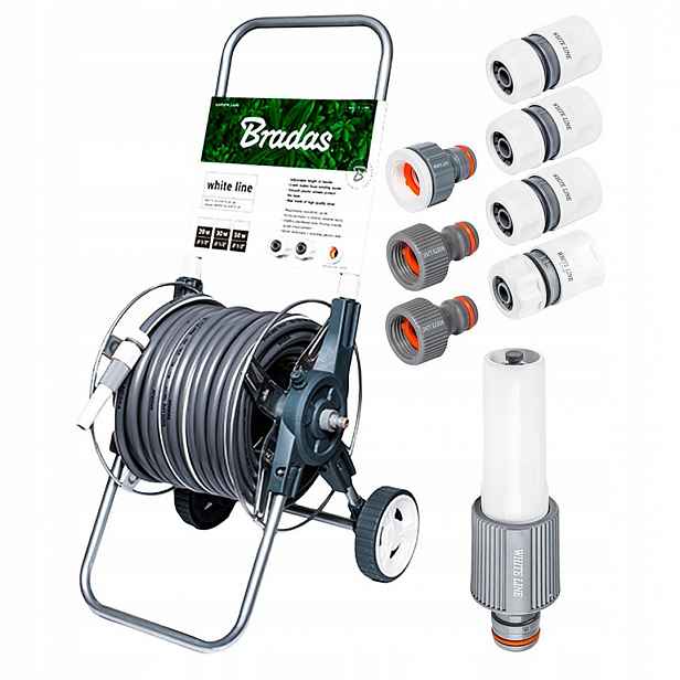 Sada hadice vozík Bradas WL-W2K30 White Silver Plus 30 m 1/2'' armatura