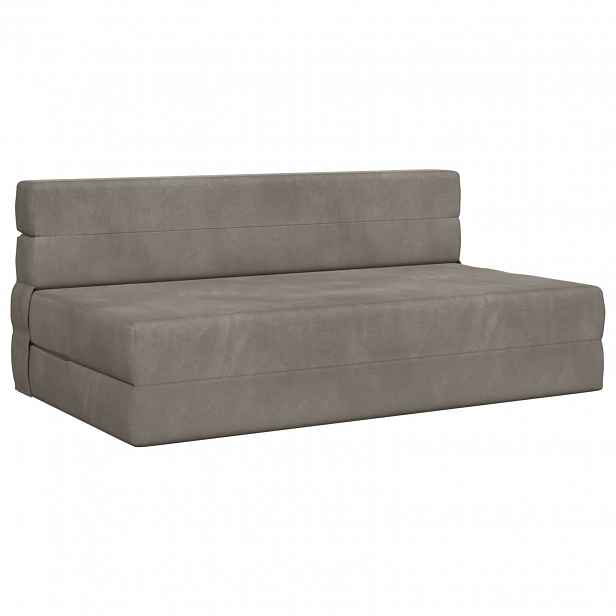 vidaXL Skládací pohovka postel Světle šedá 152 x 86,5 x 60 cm Textil
