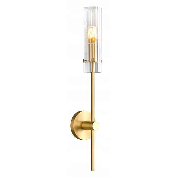 Antora nástěnné svítidlo 55 cm válcové sklo průhledné, elegantní, zlaté