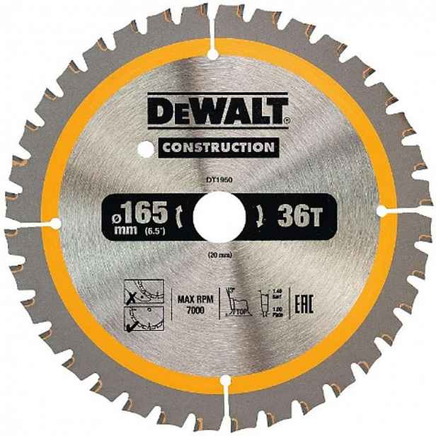 DeWALT - Pilový kotouč 165x20 mm, 36 zubů DT1950
