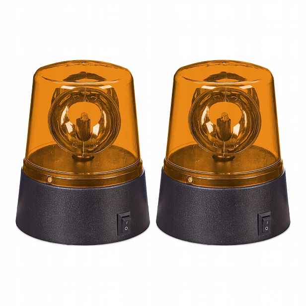 Led Blesk Otočný O 360° Blikající, Sada 2 Ks Pro Akce Relaxdays