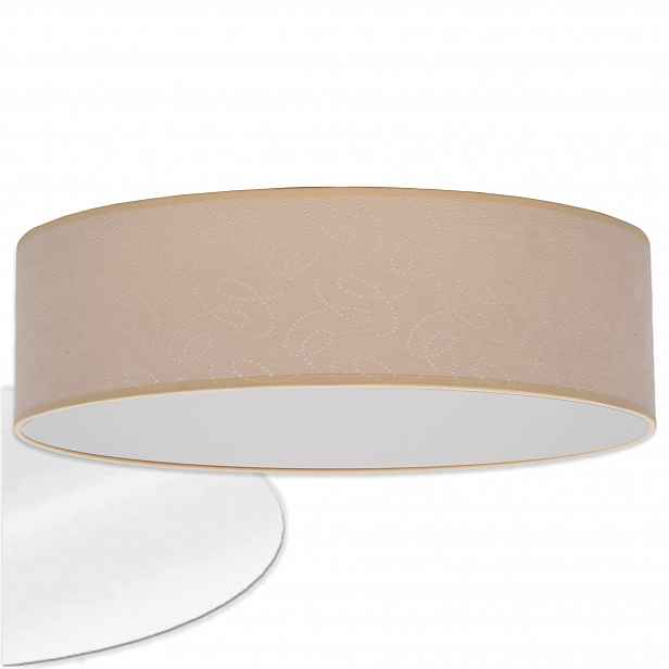 Led lampa Stropní válec Osvětlení do obývacího pokoje Stropní Svítidlo Béžová 50 cm 3 x E27