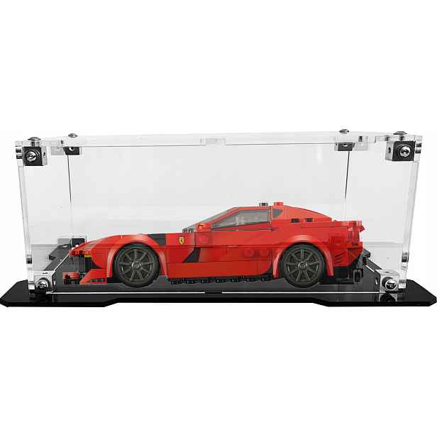 Vitrína s černou základnou pro sadu Lego 76914 Ferrari 812 Competizione