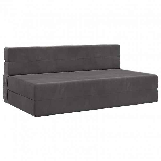 vidaXL Skládací pohovka postel Tmavě šedá 152 x 86,5 x 60 cm Textil