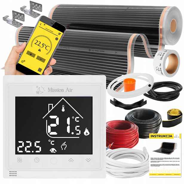 Set Mission Air Fólie Vyhřívací Podložka Infračervená 100 cm 3,5 m² 160 W/m² Ptc