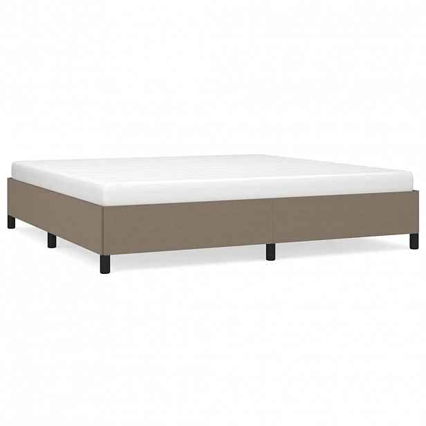 vidaXL Rám postele bez matrace taupe 200 x 200 cm textil