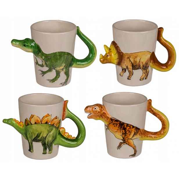 3D hrnky Dinosauři dárek pro děti chlapců rodiny Sada 4 Kusů
