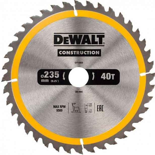 DeWALT - Pilový kotouč 235x30 mm, 40 zubů DT1955