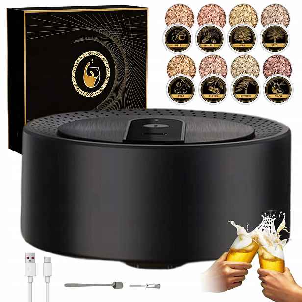 Elektrická Sada Na Uzení Whisky Smoker S Nástroji Na Drinky 8 Příchutí