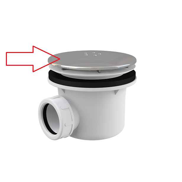 Kryt sifonu kovový pochromovaný 116 mm pro sifon Alcadrain A49K DN90
