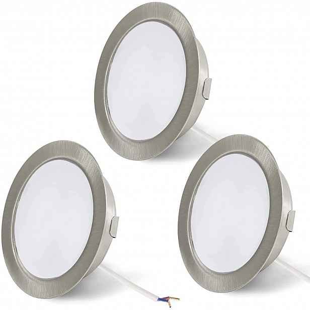 Led zapuštěné reflektory 12V nábytkové stropní ploché 3000K 3 ks 6,5 cm