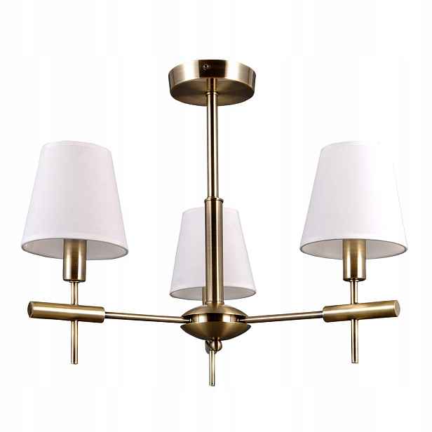 Stropní Svítidlo Italux Balter Led 3xE14 bílá/zlatá stylizovaná Italux