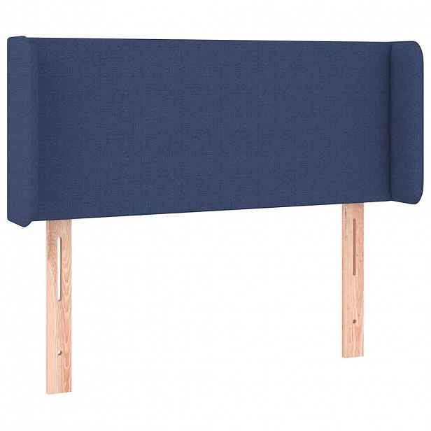 vidaXL Čelo postele typu ušák modré 103 x 16 x 78/88 cm textil
