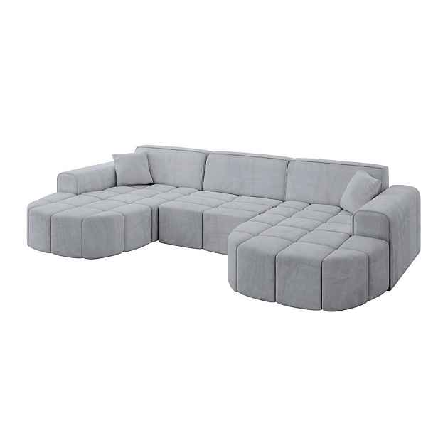 ALTDECOR SEDACÍ SOUPRAVA ve tvaru U LIVO-U1 315x173x79,5 Šedá Velur