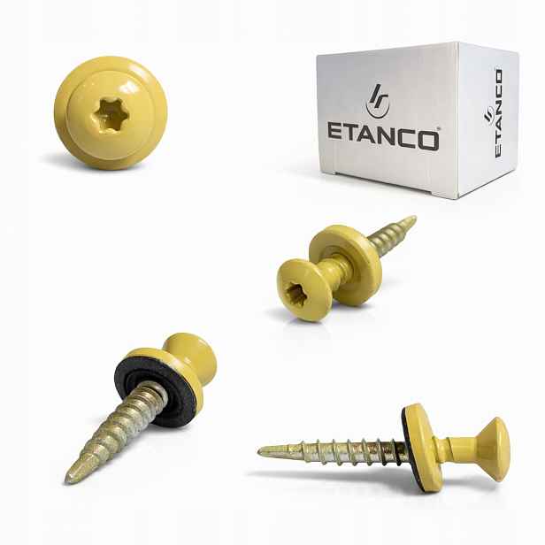 Farmářské vruty Etanco s vrutem 4,8x20 Torx Ral 1002 250 Ks.