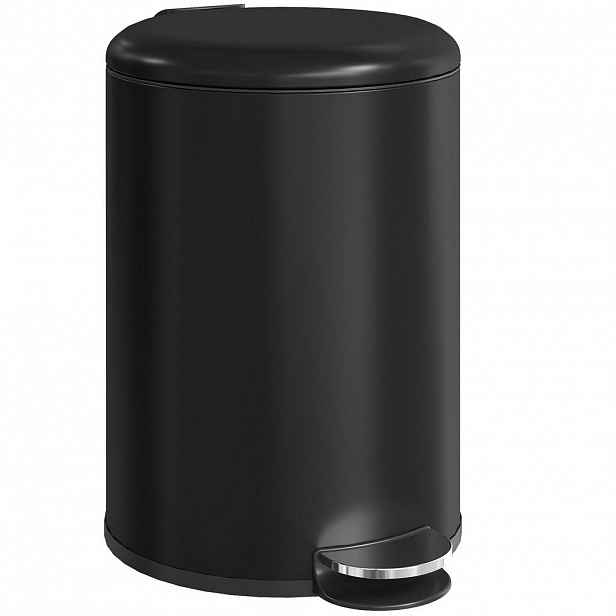 HOMCOM ŠLAPACÍ KOŠ 20 L s víkem Soft-Close, černý