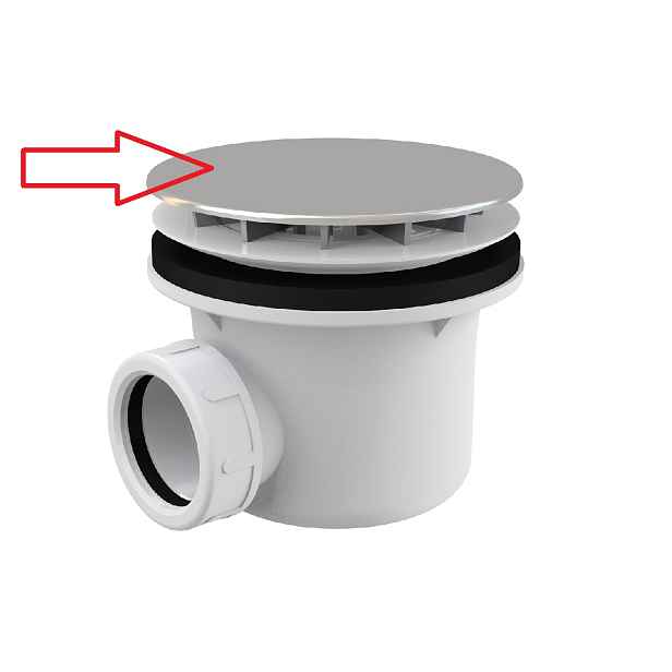 Kryt sifonu plastový pochromovaný 116 mm pro sifon Alcadrain A49CR DN90