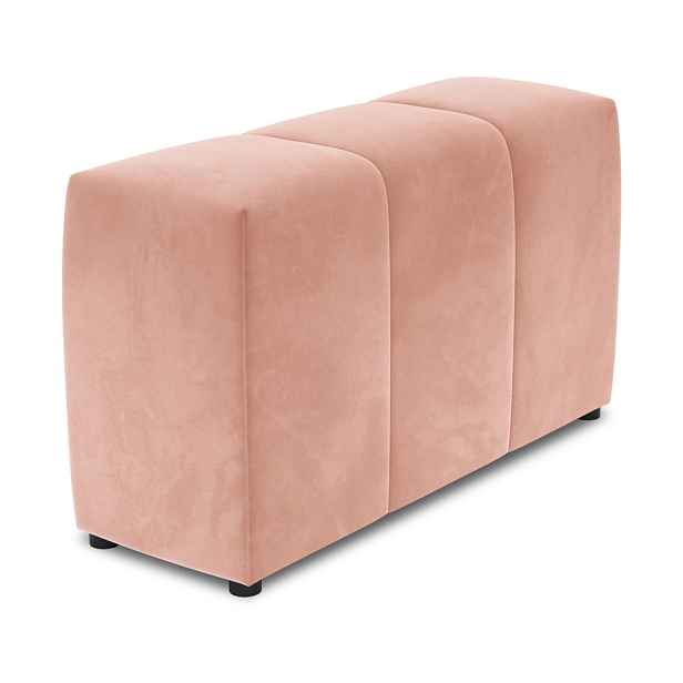 Růžová sametová opěrka k modulární pohovce Rome Velvet - Cosmopolitan Design