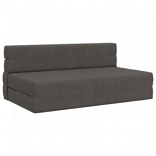 vidaXL Skládací pohovka postel Tmavě šedá 152 x 86,5 x 60 cm Textil