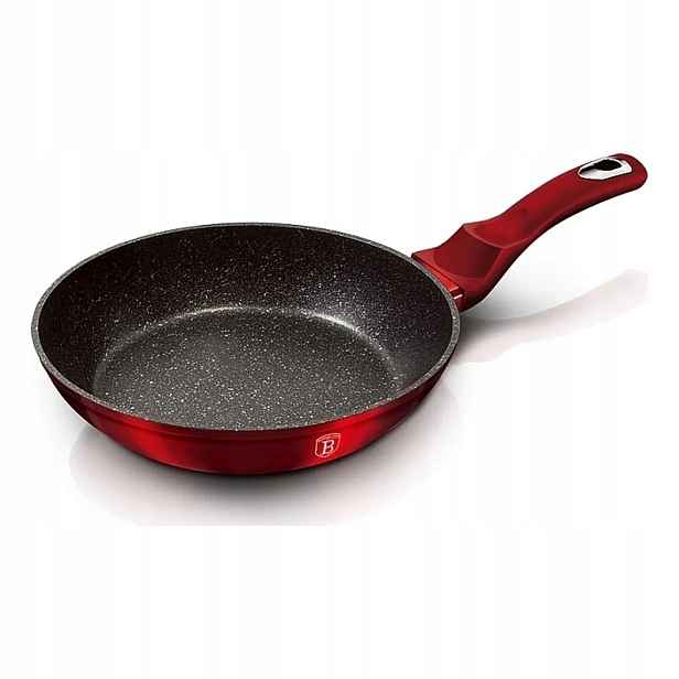 Berlingerhaus Burgundy Metallic Line Pánev s mramorovým povrchem, 30 cm